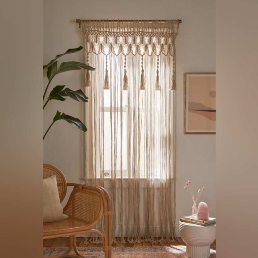 Urban Outfitters MacKenzie Macrame Curtain Panel